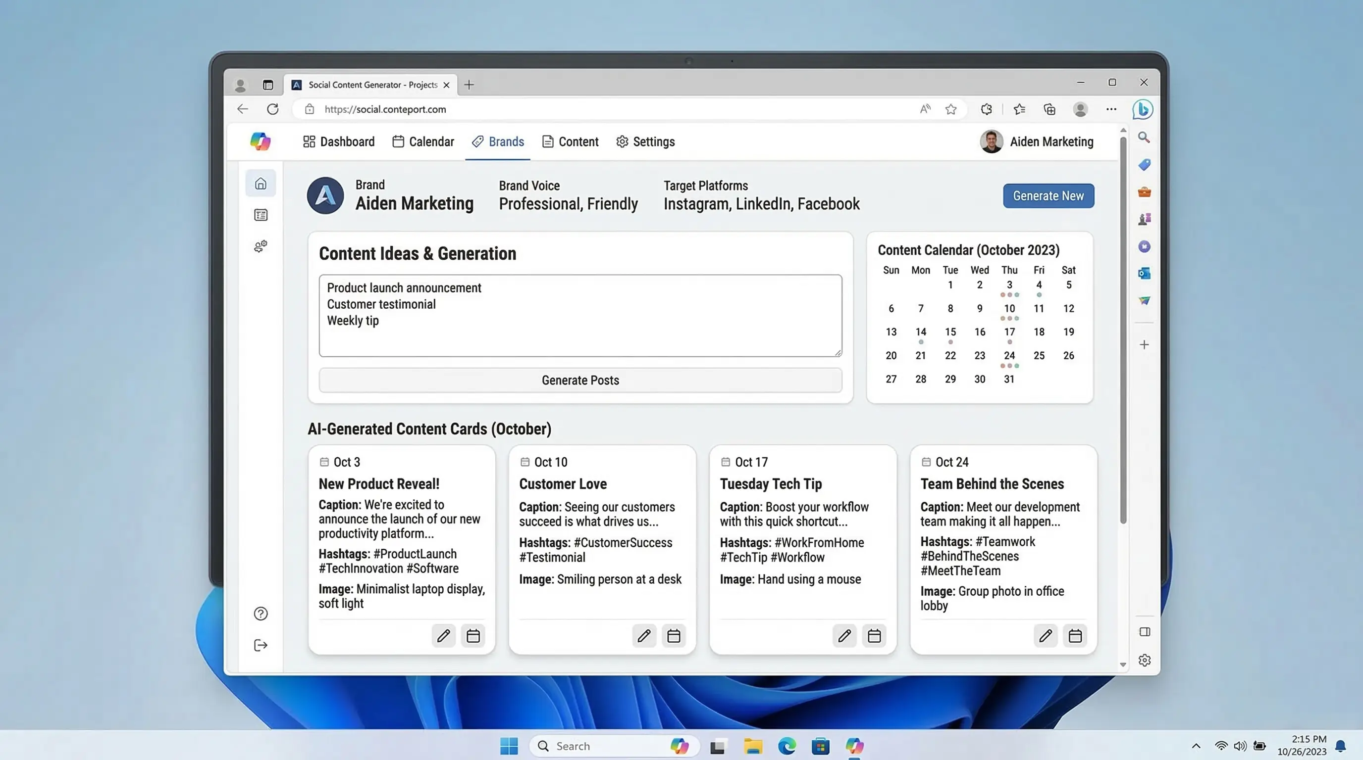Social Content Generator